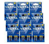 36 VARTA LONGLIFE POWER ALKALINE AAA LR03 BATTERIES 1.5V MICRO E92 MN2400 NEUF