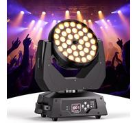 36 x 10W Lyre LED RGBW dmx512 Éclairage de Scène Tête Mobile Zoom Wash Beam Effet Éclairage de Scène pour Noël, Fêtes, Clubs, Concerts, Mariages, Evénements Discothèques