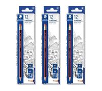 36 X Crayons Staedtler Tradition Avec Gomme En Boîte Grade HB