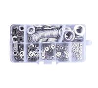 360/180 pièces Rondelle d'étanchéité solide en acier inoxydable M2 M2.5 M3 M4 M5 M6 M8 M10 Bouchon de carter d'huile Huile adaptée à la réparation Ensemble de joints(180pcs)