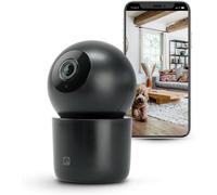 360º 2.4 GHz 1440p 2.5K (Quad HD),Night Vision,AI Detector (People,Animals,Noise),Remote Control via App (Black)