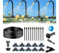 360° Adjustable Irrigation System for Garden, Automatic Watering Misting System, with Adjustable Nozzle Copper Sprinkler for Garden, Raised Bed, Lawn, Plants (10M)
