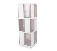 360 Affichage Rotatif étagère Espace de Conception de Sauvegarde Organiser des Livres pour Une Chambre à Coucher de Petits Espaces, Accès Facile (3 Niveaux)
