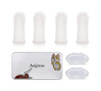 360° Brosses à Doigts pour Chien et Chat en Silicone Souple pour Animaux de compagnie Nettoyage de Dents Lot de 4