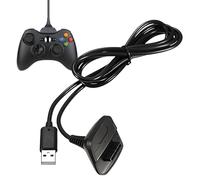 360 Controller Charging Cable, Gamepad Charger Cord, Console Accessory, Fast Data Stable Powers Supply, 10 ft Black Cable, Replacement Use for Gamings, Teens, Adults, 1 Piece