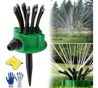 360° Coverage Precision Garden Irrigation Sprinkler, Automatic Multi Garden Lawn Sprinklers with 12 Nozzle Precision, Adjustable Flex Design Watering Gardening Tools for Yard and Grass (1PC)