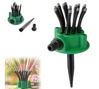 360° Coverage Precision Garden Irrigation Sprinkler, Automatic Multi Heads Sprinkler with Flexible Nozzles, 360 Lawn Sprinklers for Yard Large Area