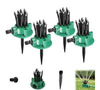 360° Coverage Precision Garden Irrigation Sprinkler with Adjustable Flexibles Nozzles,Multi-Directional Lawn Sprinkler with Spike Base,for Grass,Backyard,Patio & Summer Outdoor Play(4pcs)