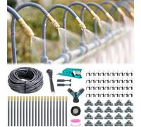 360° Curved Garden Automatic Irrigation System,127 Pièces Systeme Irrigation Jardin 30M,Kit D'irrigations de Brouillard,pour Paysage,Serre,lit de Fleurs et Plantes de Terrasse