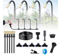 360° Curved Garden Automatic Irrigation System, Bendable garden watering system, Drip Irrigation System, Adjustable Nozzle, Water-Saving Design, for Greenhouse, Yard, Lawn, Plant (16.4 FT)