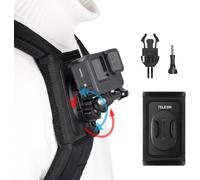 360 Degree Rotating Backpack Holder with Adjustable Shoulder Strap and J-Hook for GoPro Hero 13 12 11 10 9 8 7 Max, DJI Osmo Action 5 Pro 4 3, Insta 360 X5 X4 Cameras