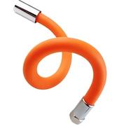 360 Degrees Flexible Hose Extension Pipe Universal Extension Tube Connnector Faucet Extender Splash-proof Kitchen Bathroom(Orange-L)