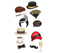 360 DEGREES Kit photobooth années 20 12 Accessoires - Coloré - Taille Unique