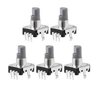 360 Degrés Rotatif Encodeur Code Commutateur Potentiomètre Numérique EC12 5 Broches 14.3mm D-Shaft 5 pcs