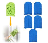 360° Electrostatic Duster Refills - The Sustainable Choice for a Dust-Free Home, Washable & Reusable Microfiber Duster Refills, Fits Standard Dusters Handles (Blue)