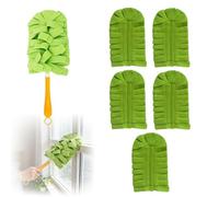 360° Electrostatic Duster Refills - The Sustainable Choice for a Dust-Free Home, Washable & Reusable Microfiber Duster Refills, Fits Standard Dusters Handles (Green)