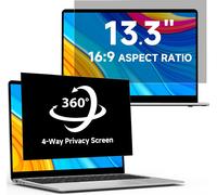 360° Filtre De Confidentialité 13.3 Pouces 16:9 - Protecteur D'Écran Anti-Espion Anti-Lumière Bleue, Filtre Ecran Confidentialité Portable Compatible Avec Hp/Dell/Acer/Lenovo/Thinkpad/Asus/Samsung