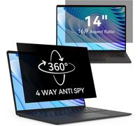 360° Filtre De Confidentialité 14 Pouces 16:9,Protection Ecran Anti-Espion Anti-Reflet,Laptop Privacy Screen Protector Compatible Avec Lenovo/Dell/Hp/Asus/Samsung/Acer[ZHUJ4548]