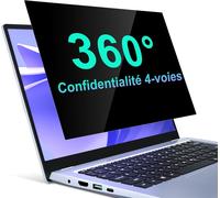 360°Filtre écran Confidentialité 15,6 Pouces 16:9 Protecteur d'écran Anti Espion, Anti-éblouissement Filtre de confidentialité¿Compatible avec HP/Dell/Acer/Lenovo/Thinkpad/Samsung/ASUS