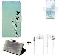 360° housse pour Samsung Galaxy S20+ 5G Exynos + Écouteurs smile Wallet Case p