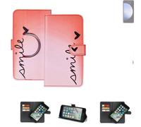360° Housse pour Samsung Galaxy S23 FE SM8450 smile rouge Wallet Case protectio