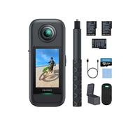 360 Kit de Camera Sport à 360° avec 5.7K avec Carte Mémoire 128Go 48MP 1/2" 72MP Photo SuperSmooth 2.29" Ecran Tactile Noir