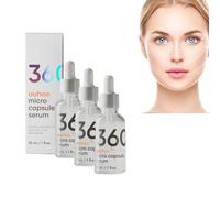 360 micro capsules de sérum, 30 ml de sérum anti-rides à l'acide hyaluronique, hydratant pour le visage éclaircissant les taches éclaircissantes, rétrécissement des pores (3 pièces)