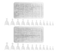 360 Morceaux De Clou Court Aux Amandes Courts, Demi-Motifs Avec Poignée, Créativité Classique, Outils Transparents En Nail Art, Accessoires De Nagel Artisanal Et Artisanal.