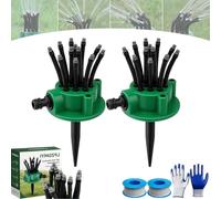 360° Multi-Directional Lawn Sprinkler, 360 Rotating Sprinkler for Yard and Garden, Automatic Multi-Directional Hose Sprinklers for Lawns, Adjustable Water Spray Head (2 Sets)