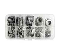 360 Pcs 304 Stainless Steel Flat Washers Kit, M2 to M10 Assorted Plain Washers for Bolt, Screw and Nut Spacing and Repair(20 BOXES)