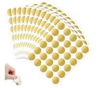 360 Pcs Cartes à Gratter, 25mm Autocollant à Gratter, Cartes Étiquette Rond, Scratch Card Sticker pour DIY Carte Postale Surprise Secret, Scrapbook, Fête, Cadeau - Or