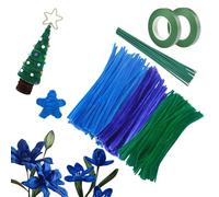360 Pièces Cure Pipe Plumes Loisirs Creatifs Loisir Creatif Pour Fournitures Artisanales Avec Poteau à Fleurs Noyau de Fleur et Ruban de Jardinage Fil de fer Souple Loisir Creatif Diy Noel