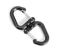 360 Pivotant Double Mousqueton Externe Rotatif Clip Portable S Chaîne Crochet Camping Double Crochet Sacs À Dos Porte-clés Fusil Camping