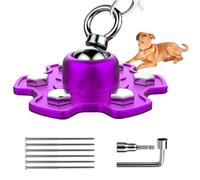 360 ° Pivotant pour Chiens de Chigure avec 6 Ancres À Vis, Enjeur pour Chiens pour Le Camping, Accessoires de Camping pour Chiens, pour Les Grands Chiens Moyens Jusqu'à 100 Livres pour Grass Yard