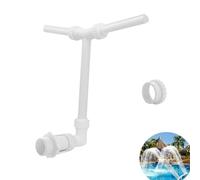 360° Pool Fountain, Adjustable High-Pressure Double Waterfall Hot Spring Accessories (Suitable for Above-Ground Or in-Ground Pools), 2-in-1 Pool Fountain Nozzle