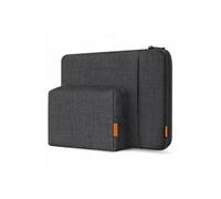 Inateck 360° Protection Housse 13 Pouces Compatible avec 13 MacBook Air M3/M2/M1 2025-2018, 13 MacBook Pro M2/M1 2022-2016, Surface Pro 11/10/9/X/8/7/6/5/4/3, Pochette pour Ordinateur Porta, Noir Gris