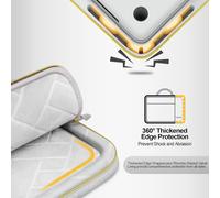 360° Protection Housse Ordinateur Portable Pour 15 Pouce New Macbook Air M4 A3241 2025/M3 A3114/M2 A2941 2024-2023, 15 Pouce Macbook Pro A1990 A1707, Dell Xps 15 2022-2020 Bag, Gri[ZHB0300] Gris