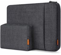 360° Protection Sleeve 13.3 Inches Compatible with 14 MacBook Pro M3/M2/M1 Pro/Max A2992 2023-2021, 13 MacBook Air 2012-2017, 13 MacBook Pro 2012-2015, 13.5 Surface Laptop 6/5/4/3, Black Grey Noir