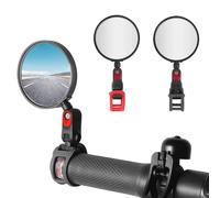 360 ° Rétroviseur de scooter réglable, rétroviseur incurvé universel pour guidon, compatible avec Ninebot MAX G3 G2 G30 ZT3 Pro F3 F40 P100 Black