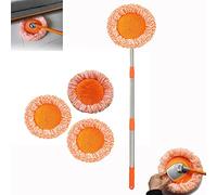 360 Rotatable Adjustable Cleaning Mop, 2022 New Extendable Wall Cleaning Mop (Cleaning Mop+3 mop heads)