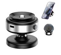 360 Rotatable Car Magnetic Phone Holder | Car Electric Suction Cup Vacuum Magnetic Phone Holder,Electric Magnetic Suction Car Phone Mount, Vacuum Adsorption Magnetic Cell Phone Holder (Silver)