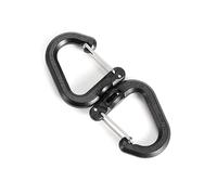360 Rotatif Double Mousqueton Extérieur Pivotant Clip Portable S Chaîne Crochet Camping Double Crochet Sacs À Dos Porte-clés Carabin Camping