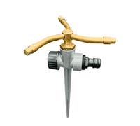 360° Rotating Brass Sprinkler for Yard, Weather-Resistant Gardening Waterer with 3 Arms, Garden Irrigation Tool for Farm, Greenhouse, Vegetable Beds, Pool, and Patio Use, 7.87x3.94x1.18 inches