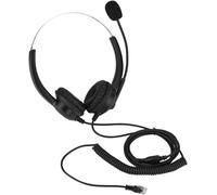 360° Rotating Call Center Headphones-3.5 mm Jack Noise Reduction and Microphone Compatible with Computer,Phone etc (Crystal Plug)