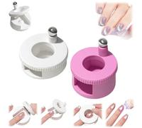 360° Rotating Cat Eye Magnet for Nails,Automatic Glass Bead Suction of Cat Eye Nail Magnet Tool,Magnetic Nail Tool with Excellent Light Absorption ,DIY Glossy Cats Eyes Effect (White+Pink)