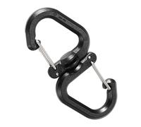 360 Rotating Double Carabiner - Swivel Clip for Backpacks | Portable S Chain Hooks with Secure Locking & Lightweight Metal Build for Dog Walking, Hiking Gear, Camping Essentials and Everyday Carry