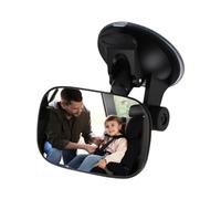 360° Rotating Kids Car Mirror, Clear Wide View Rear Facing Mirror, 9.6-Inch Sturdy Automotive Safety Glass for SUV Truck Backseat Travel, Shatter-Resistant Car Seat