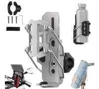 360° Rotating Motorcycle Bicycle Water Holder Automatic Clamping, Adjustable Handlebar Crash Bar Mount Cup Cage for Diameter 2''-3'' Cup, Adaptive Cycling Bottle Holder