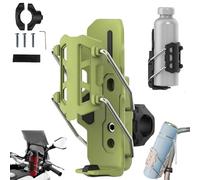 360° Rotating Motorcycle Bicycle Water Holder Automatic Clamping, Adjustable Handlebar Crash Bar Mount Cup Cage for Diameter 2''-3'' Cup, Adaptive Cycling Bottle Holder
