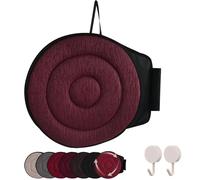 360 Rotating Seat Cushion for Car,Swivel Seat Cushion for Car for Elderly,Large Rotating Seat Cushion Elderly Support for Car Non Slip that Hooks in,Office Chairs,Home,Ergonomic Design (Wine,B)